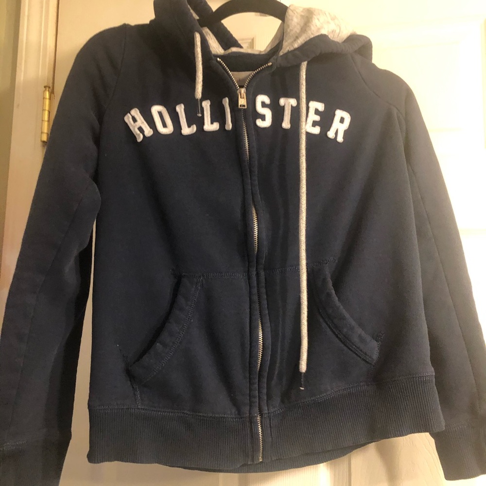 Hollister Zip front hoodie size large